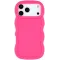 Phonesta Wavy Silikon Back Cover Hülle für Apple iPhone 17 Pro Max - Hot Pink