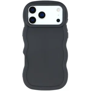Phonesta Wavy Silikon Back Cover Hülle für Apple iPhone 17 Pro Max - Schwarz