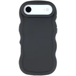 Phonesta Wavy Silikon Back Cover Hülle für Apple iPhone Air - Schwarz