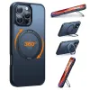 Torras Ostand Pro Back Cover Hülle mit MagSafe für Apple iPhone 16 Pro - Schwarz 5