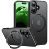 Torras Ostand Pro Back Cover Hülle mit MagSafe für Apple iPhone 16 - Schwarz 0