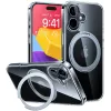 Torras Ostand Pro Back Cover Hülle mit MagSafe für Apple iPhone 16 - Transparent 0