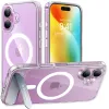 Torras Pstand Back Cover Hülle mit MagSafe für Apple iPhone 16 - Transparent 0