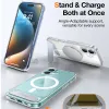 Torras Pstand Back Cover Hülle mit MagSafe für Apple iPhone 16 Plus - Transparent 5