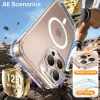 Torras Pstand Back Cover Hülle mit MagSafe für Apple iPhone 16 Pro - Transparent 2