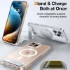 Torras Pstand Back Cover Hülle mit MagSafe für Apple iPhone 16 Pro Max - Transparent 6