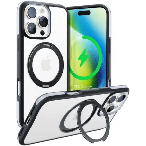 Torras Ostand R Fusion Back Cover Hülle mit MagSafe für Apple iPhone 16 Pro - Schwarz