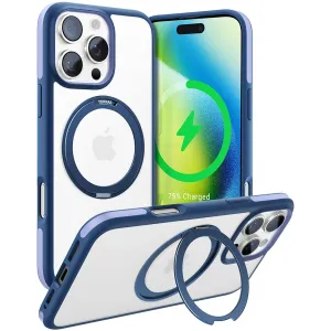 Torras Ostand R Fusion Back Cover Hülle mit MagSafe für Apple iPhone 16 Pro Max - Dunkelblau