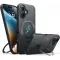 Torras Ostand Spin Back Cover Hülle mit MagSafe für Apple iPhone 16 - Schwarz