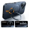 Torras Ostand Spin Back Cover Hülle mit MagSafe für Apple iPhone 16 - Schwarz 4