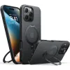 Torras Ostand Spin Back Cover Hülle mit MagSafe für Apple iPhone 16 Pro - Schwarz 0
