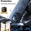 Torras Ostand Spin Back Cover Hülle mit MagSafe für Apple iPhone 16 Pro - Schwarz 1