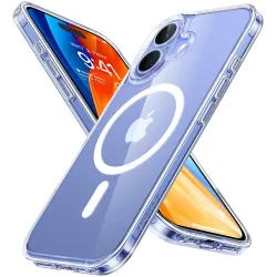 Torras Diamond Back Cover Hülle mit MagSafe für Apple iPhone 16 Plus - Transparent
