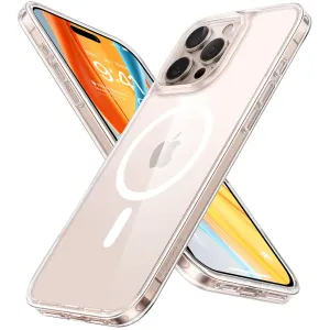 Torras Diamond Back Cover Hülle mit MagSafe für Apple iPhone 16 Pro - Transparent