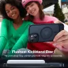Torras Pstand Back Cover Hülle mit MagSafe für Apple iPhone 15 - Schwarz 6