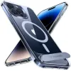 Torras Pstand Back Cover Hülle mit MagSafe für Apple iPhone 15 Pro Max - Transparent 0