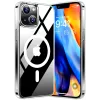Torras Diamond Back Cover Hülle mit MagSafe für Apple iPhone 15 - Transparent 0