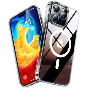 Torras Diamond Back Cover Hülle mit MagSafe für Apple iPhone 15 Pro - Transparent