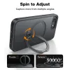 Torras Ostand Spin Back Cover Hülle mit MagSafe für Apple iPhone 17e/16e - Schwarz 3