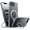 Torras Ostand Spin Back Cover Hülle mit MagSafe für Apple iPhone 17e/16e - Transparent 0