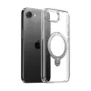 Torras Ostand Spin Back Cover Hülle mit MagSafe für Apple iPhone 17e/16e - Transparent 1