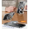 Torras Ostand Spin Back Cover Hülle mit MagSafe für Apple iPhone 17e/16e - Transparent 4