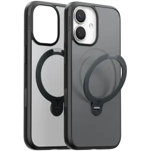 Torras Ostand Spin Back Cover Hülle mit MagSafe für Apple iPhone 17 - Schwarz