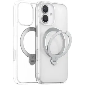 Torras Ostand Spin Back Cover Hülle mit MagSafe für Apple iPhone 17 - Transparent