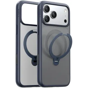 Torras Ostand Spin Back Cover Hülle mit MagSafe für Apple iPhone 17 Pro Max - Dunkelblau