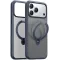 Torras Ostand Spin Back Cover Hülle mit MagSafe für Apple iPhone 17 Pro Max - Dunkelblau