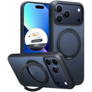 Torras Ostand Pro Back Cover Hülle mit MagSafe für Apple iPhone 17 Pro - Schwarz