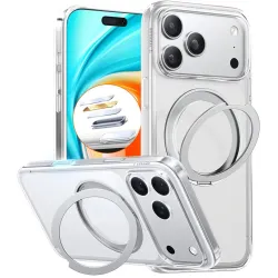 Torras Ostand Pro Back Cover Hülle mit MagSafe für Apple iPhone 17 Pro - Transparent