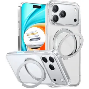 Torras Ostand Pro Back Cover Hülle mit MagSafe für Apple iPhone 17 Pro Max - Transparent