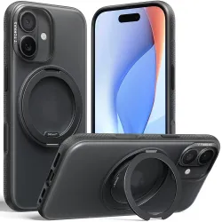 Torras Ostand R Fitness Back Cover Hülle mit MagSafe für Apple iPhone 17 - Schwarz