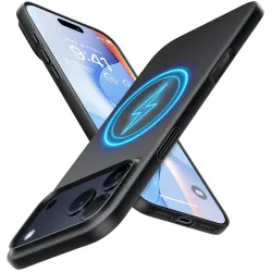 Torras SlimFit Back Cover Hülle mit MagSafe für Apple iPhone 17 Pro - Schwarz