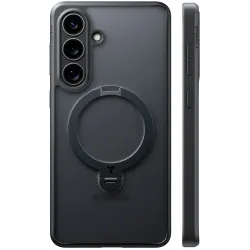 Torras Ostand Spin Back Cover Hülle mit MagSafe für Samsung Galaxy S26 Plus - Schwarz
