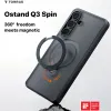 Torras Ostand Spin Back Cover Hülle mit MagSafe für Samsung Galaxy S26 Plus - Schwarz 5