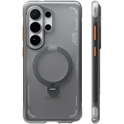 Torras Ostand Spin Air Back Cover Hülle mit MagSafe für Samsung Galaxy S26 Ultra - Shadow Schwarz