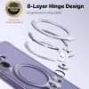 Torras Ostand Spin Back Cover Hülle mit MagSafe für Samsung Galaxy S26 Ultra - Transparent 2