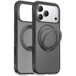 Torras Ostand O3 Air Back Cover Hülle mit MagSafe für Apple iPhone 17 Pro - Schwarz