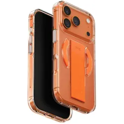 UNIQ Heldro Air MagClick MagSafe Back Cover Hülle für Apple iPhone 17 Pro Max - Transparent/Orange